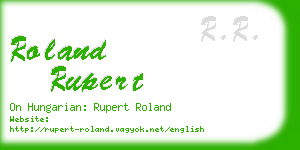 roland rupert business card